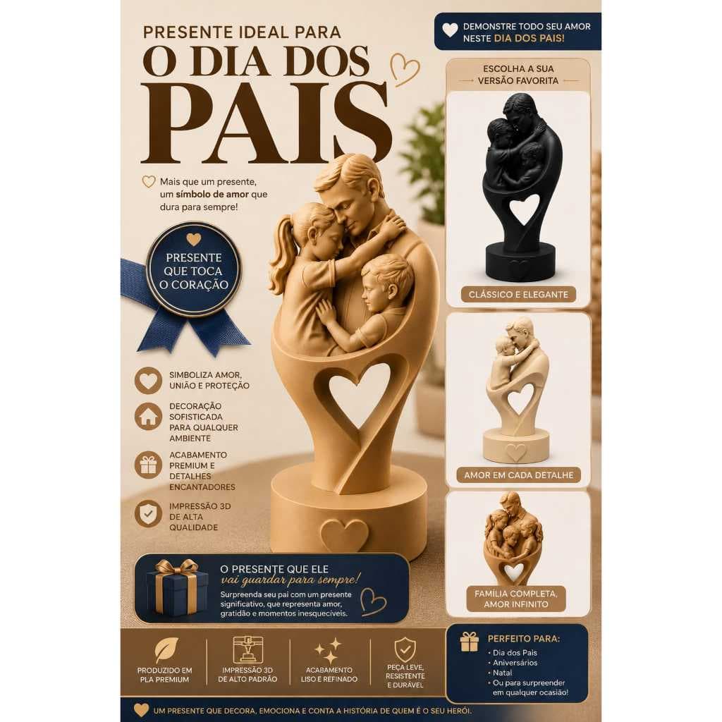 Estátua Pai - Presente Ideal para o Dia dos Pais