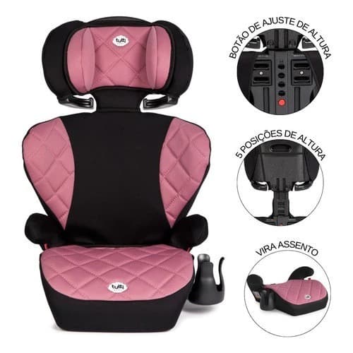 Cadeira De Carro Triton 2 em 1 Tutti Baby para 15 a 36 kg Cores Variadas com Apoio de Cabeça Ajustável