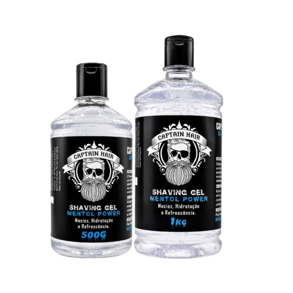 Shaving Gel Mentol Captain Hair 500g ou 1kg