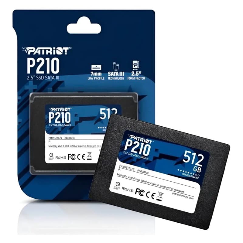 SSD 512GB Patriot P210 Sata 3 2.5 Notebook E PC Desktop Original Pronta Entrega