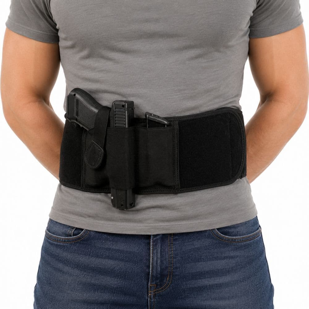Coldre Tático Abdominal Velado em Neoprene Confortável Compatível Full Size