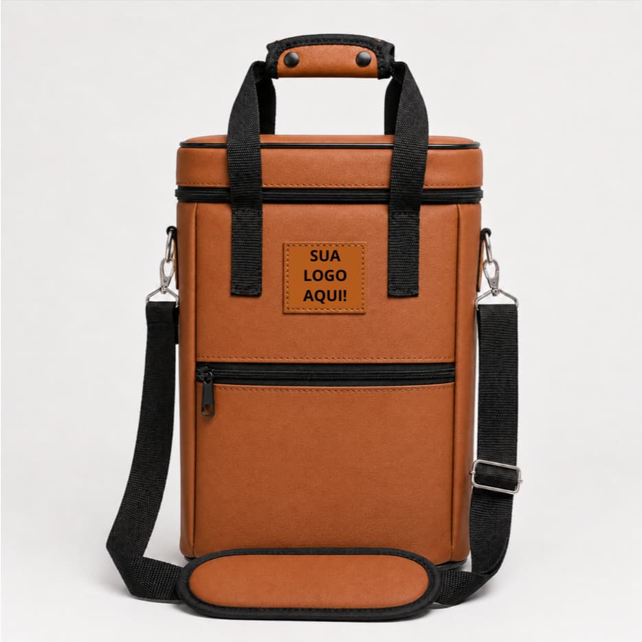 Bolsa Térmica de Vinho Personalizada Anti Vazamento Prática 4 garrafas Impermeável