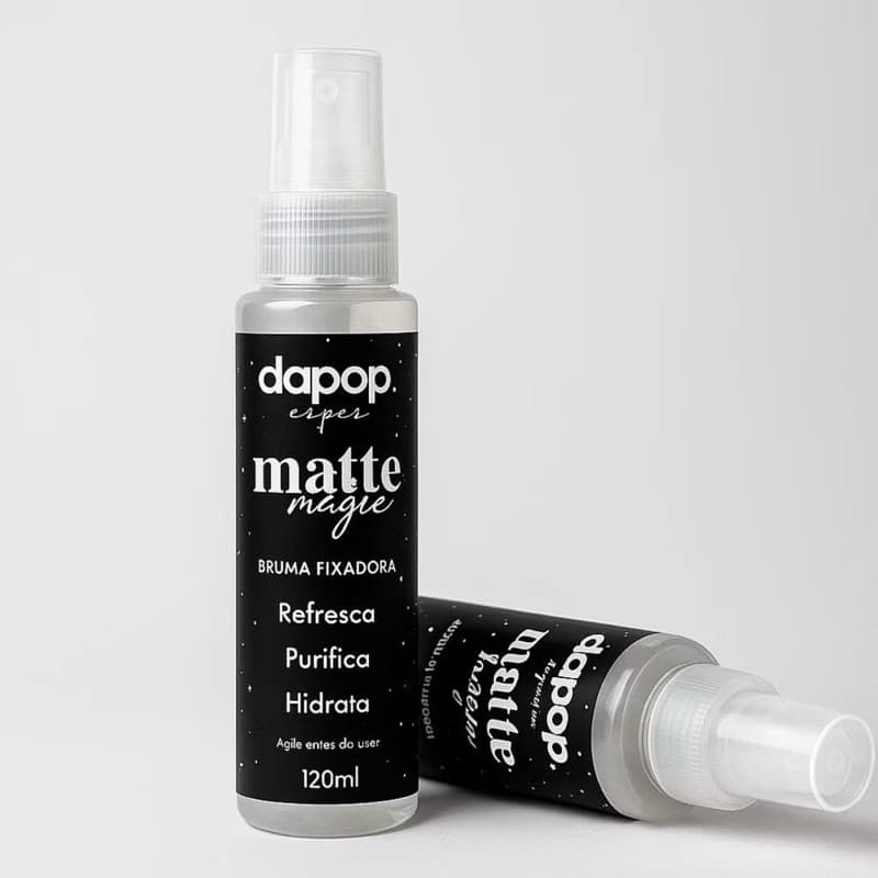 Bruma Fixadora de Maquiagem Dapop Matte Magic 120ml Fixação Intensa e Controle de Oleosidade DP2349