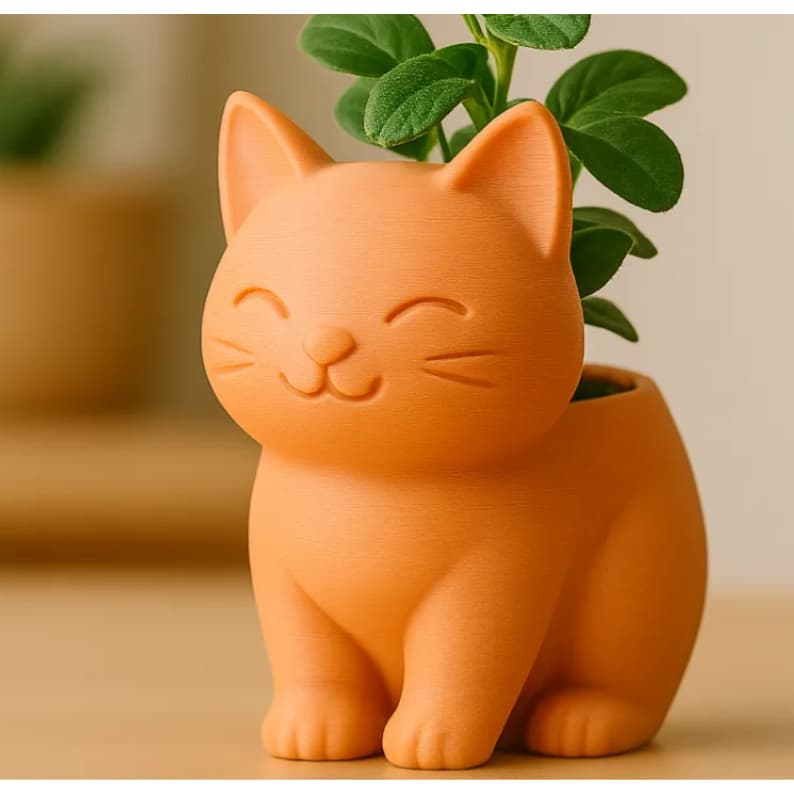 Vaso de Planta Gatinho Decorativo e Fofo para Amantes de Gatos e Plantas