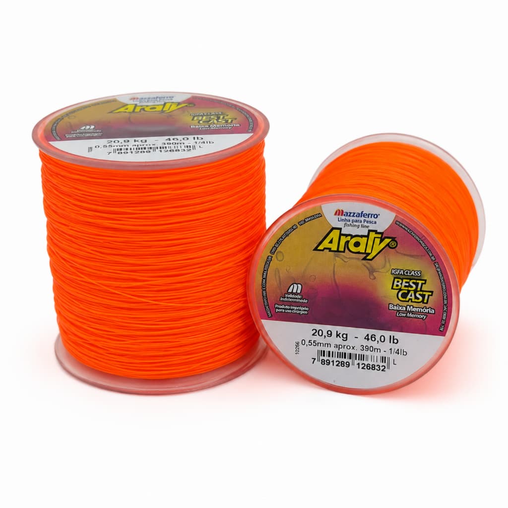 Linha de Pesca Monofilamento 0,55mm 390m Fishing Test 20,9KG  Araty  BestCast 1/4 Linha para Molinete/Carretiha