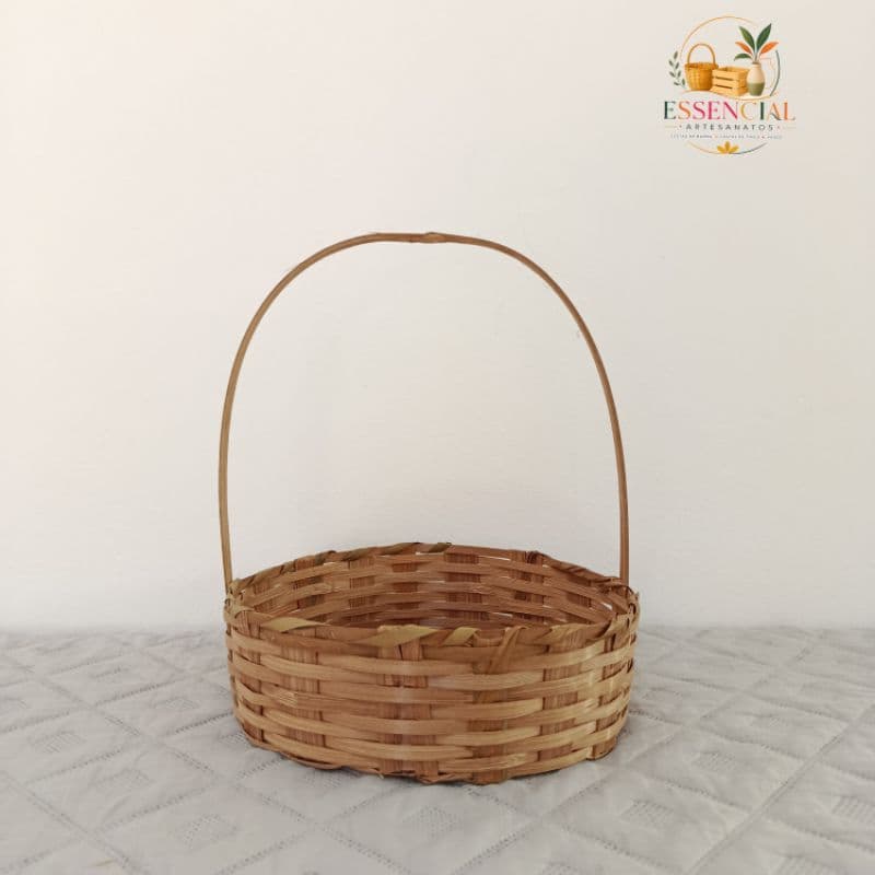 Kit C/6 Cestas Fraldeira De Bambu Para Café da Manhã e Lembranças 30 CM