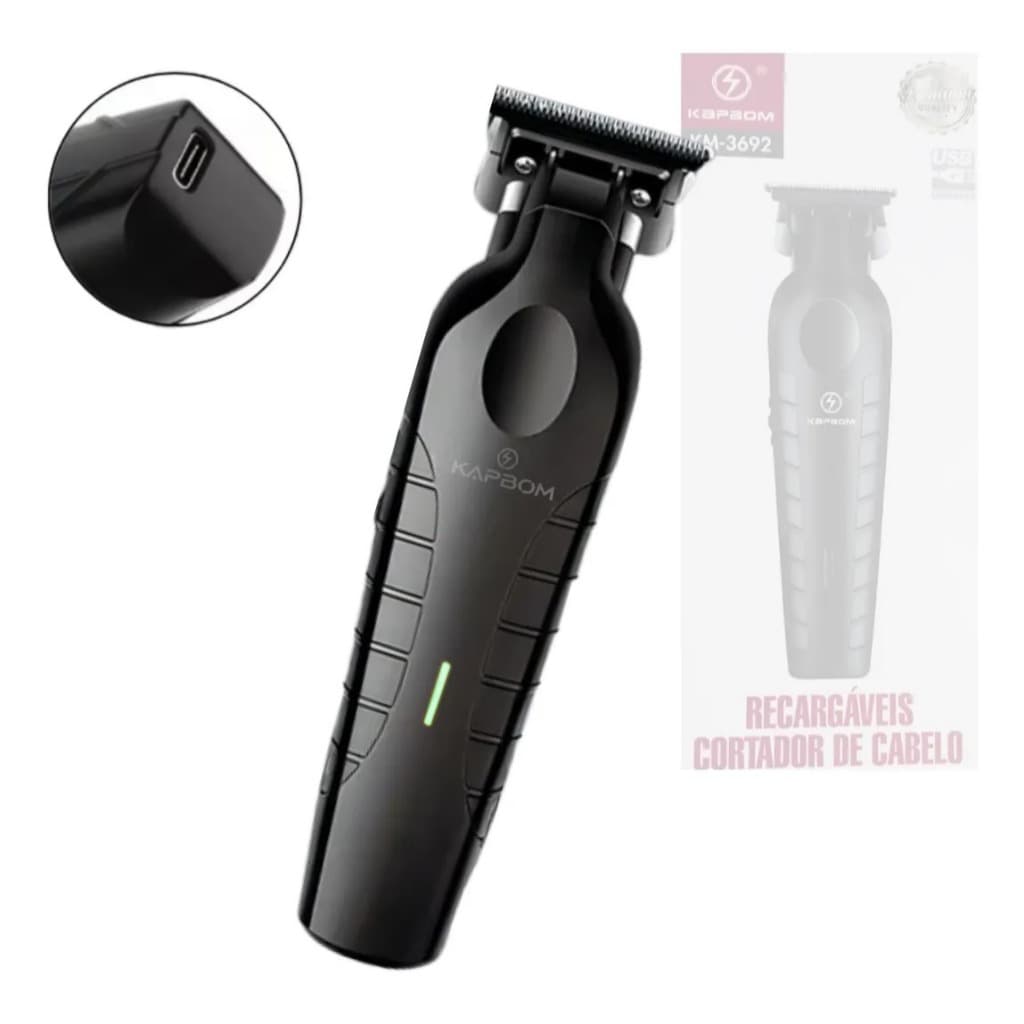 Aparador De Cabelo E Barba Recarregável Kapbom Km-3692