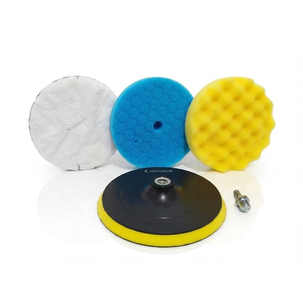 Kit Boina de Espuma 180cm 7 Pol + Suporte 7 Pol com rosca M14 polimento Politriz