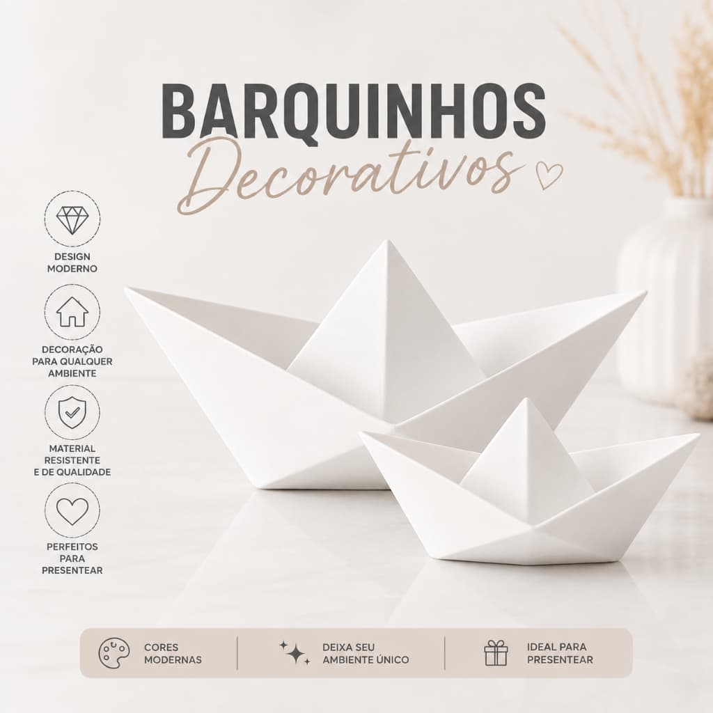 Kit 2 Barquinhos Origami decorativo Presente Barco Impressão 3D ENVIO RÁPIDO