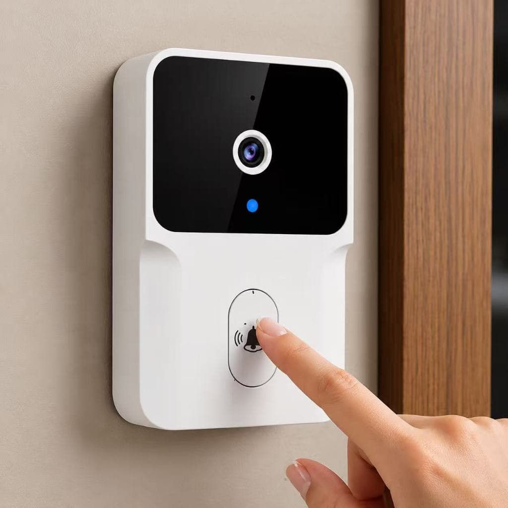 Campainha Com Câmera Vídeo Porteiro Sem Fio Wi-Fi HD Inteligente Smart Quem Mora Sozinho