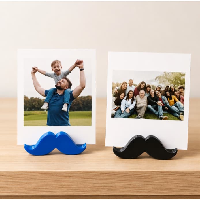 Porta Retrato Base Bigode para Foto Polaroid DIA DOS PAIS