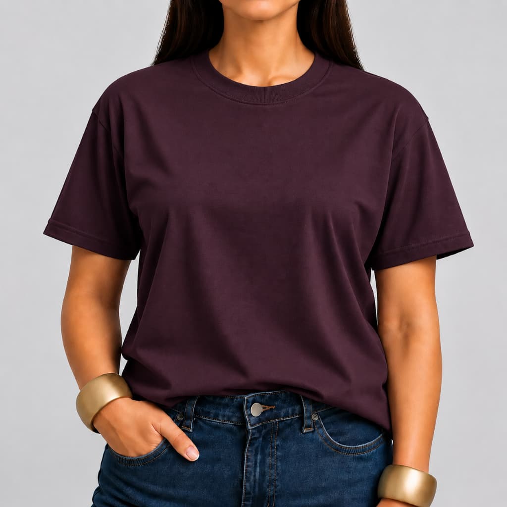 Camiseta Feminina Básica 100% Algodão Moda Casual
