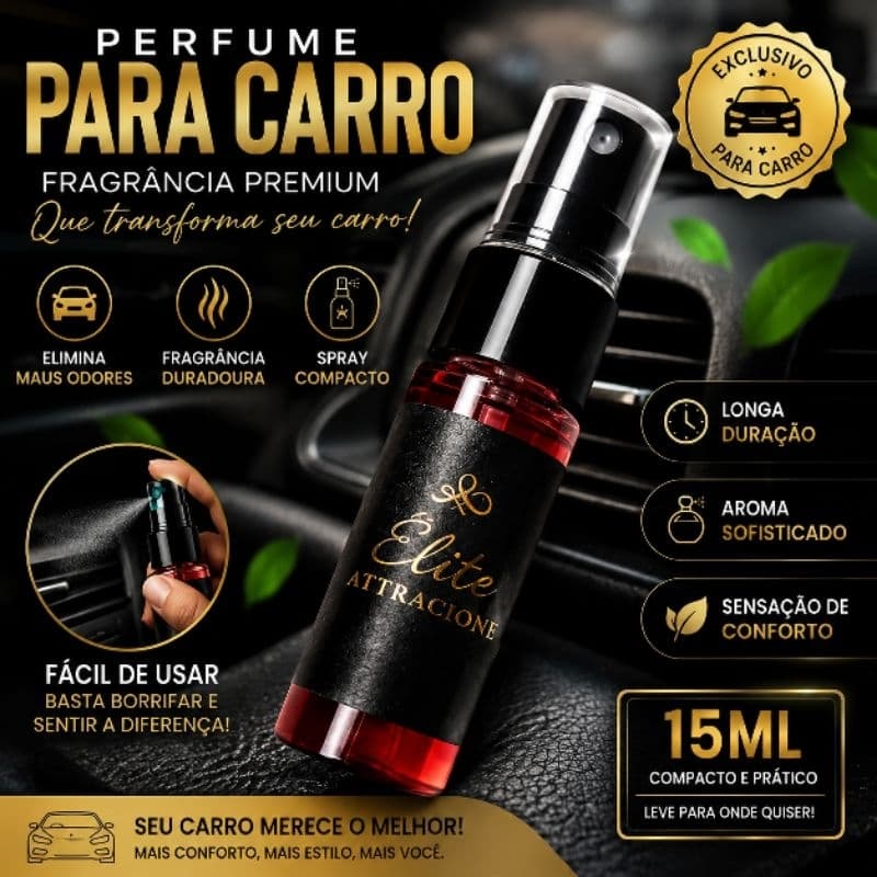 Perfume Para Carro com Feromônios 15ml Spray Premium Fragrância Intensa Longa Fixação