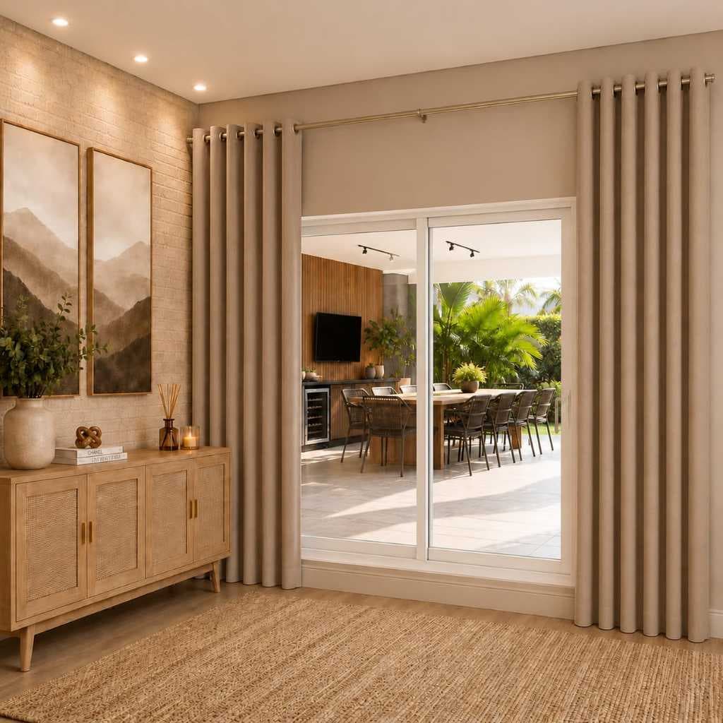 Cortina Blackout Sala Quarto 4,00x2,30m 100% Blecaute Anti-Térmica Corta Luz Tecido Luxo Premium