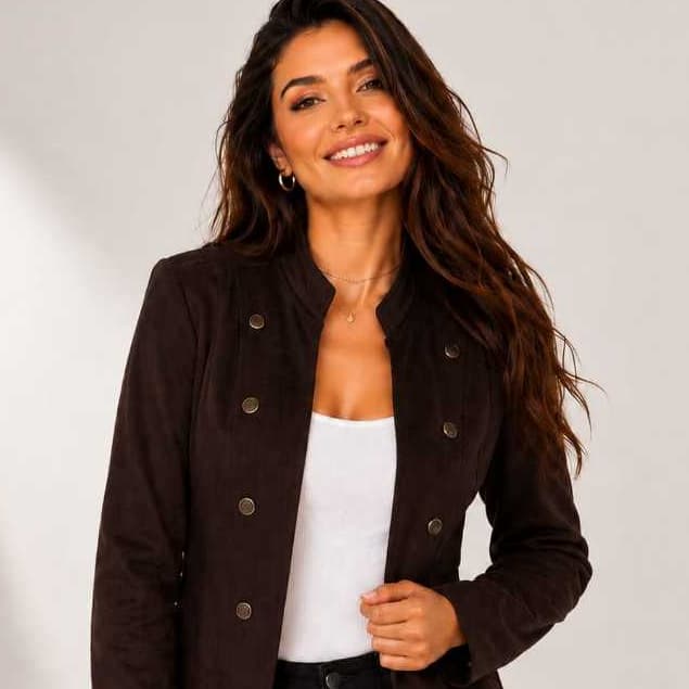 Blazer Feminino Suede Premium