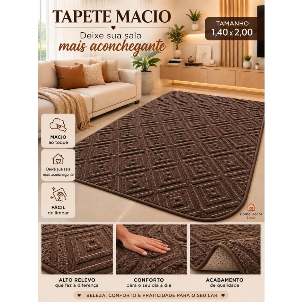 Tapete Moderno Para Sala 1,40 x 2,00 Mt