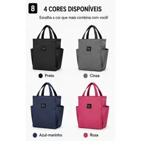 Bolsa Térmica Grande para Marmita Quente e Frio Lancheira para Passeio e Escola