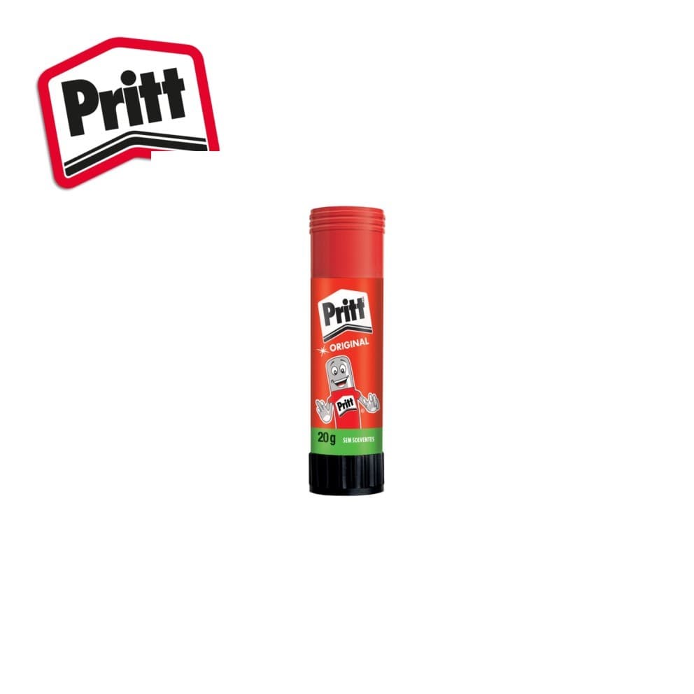 Cola Bastão Pritt Original Transparente 20g – Lavável, Sem Solventes