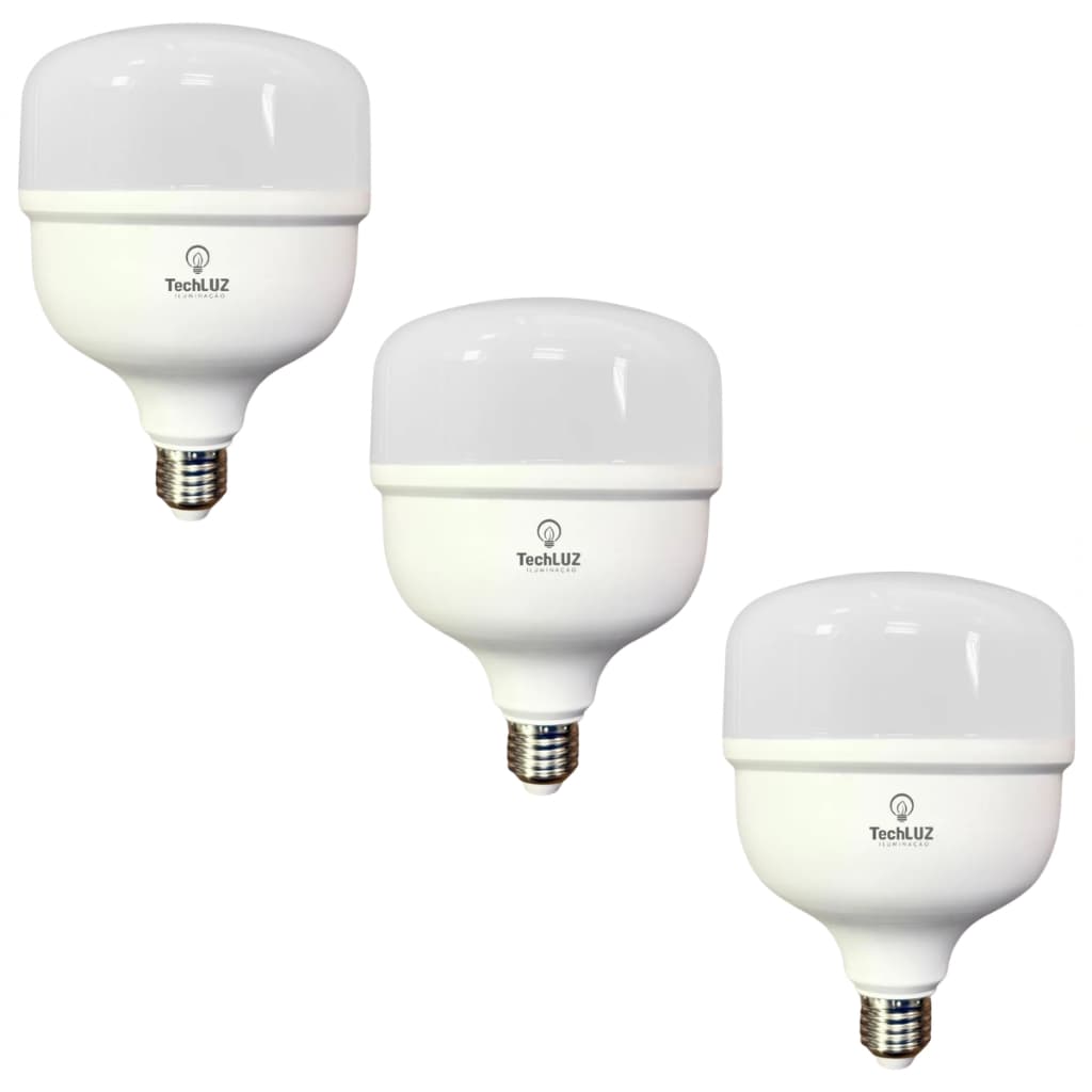 Kit 3 Lâmpada Led Bulbo 100w 6500k Alta Potencia Branco Frio