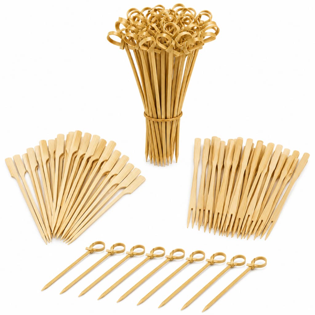 Espetos Palito Bambu Para Petisco 100/200/300/500 unidades Buffet Eventos Lanchonete