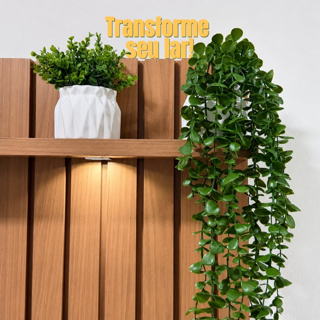 Kit 2 Vaso Decorado Folhagem Eucalipto Artificial 80cm