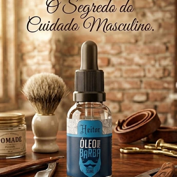 OLEO OARA BARBA HEITOR -30ML HIDRATAÇÃO PARA BARBA E REDUÇÃO DE VOLUME, BARBA ALINHADA