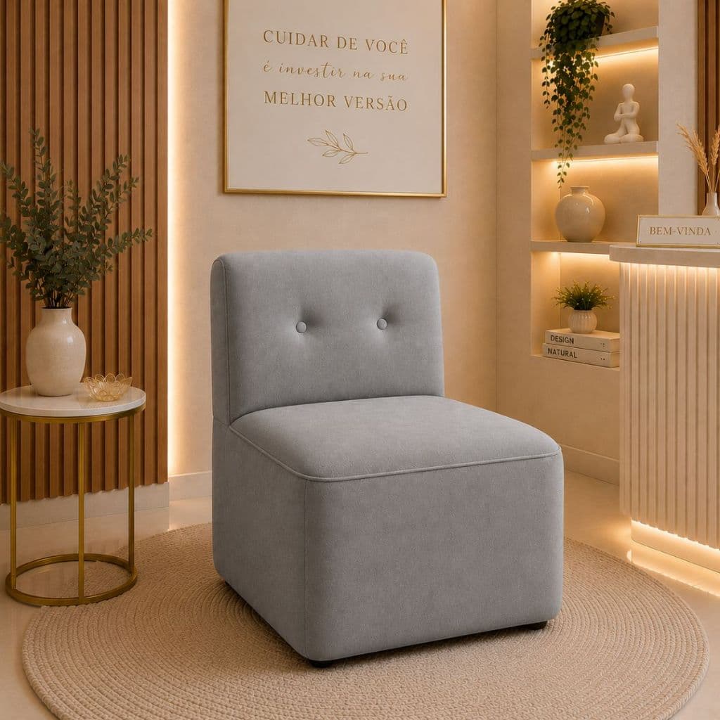 Poltrona Orgânica Margô Suede Confortável Design Exclusivo