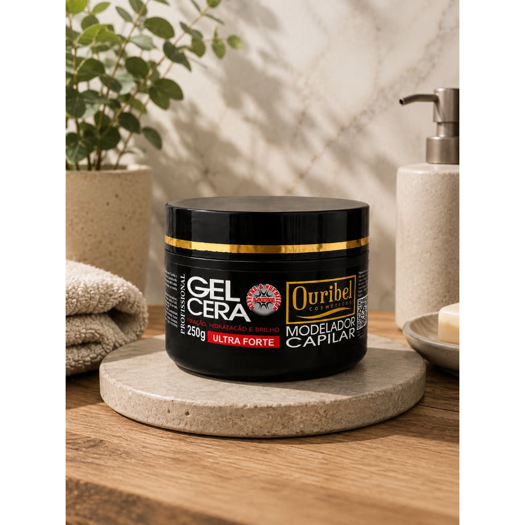 Gel cera capilar ultra forte Ouribel 250g Modeladora
