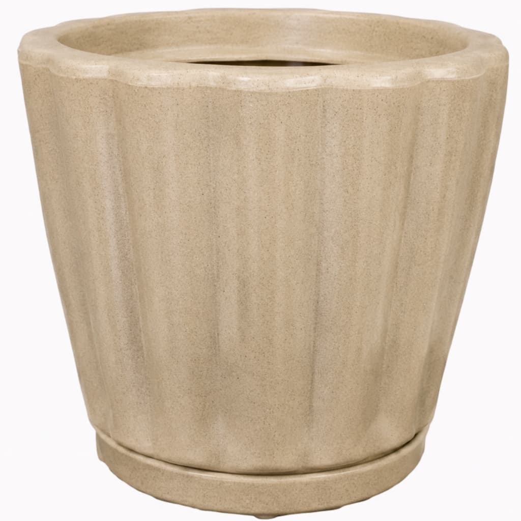 Vasos Para Plantas Cachepô Romano Tamanho P com Prato Coletor - Vaso Decorativo em Polietileno