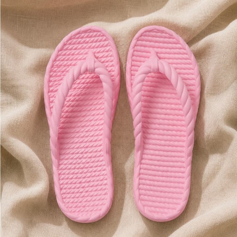 Chinelo Trançado Feminino Confortável Antiderrapante Leve Casual Sandália Trançada Macia para Praia e Dia a Dia