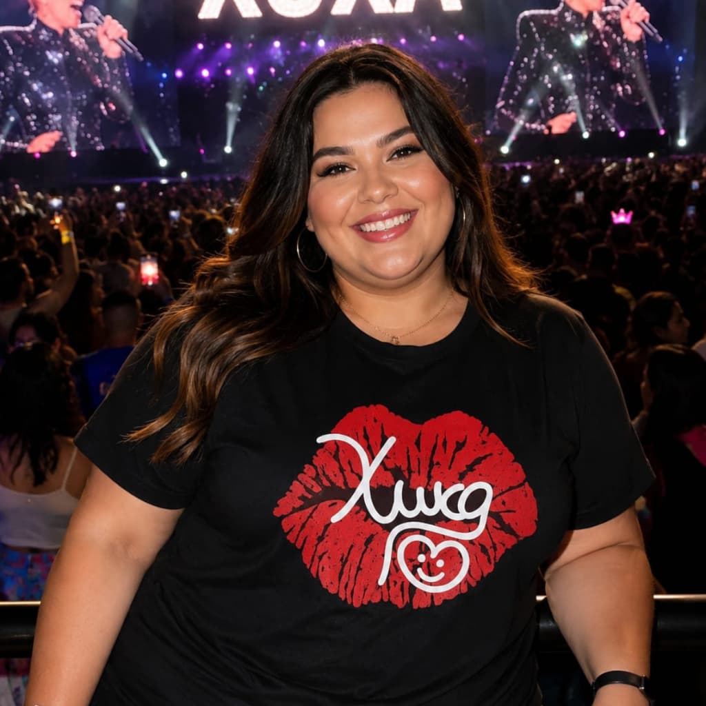 Camiseta Xuxa plus size Turnê 2026 Ultimo Voo Da Nave Lançamento
