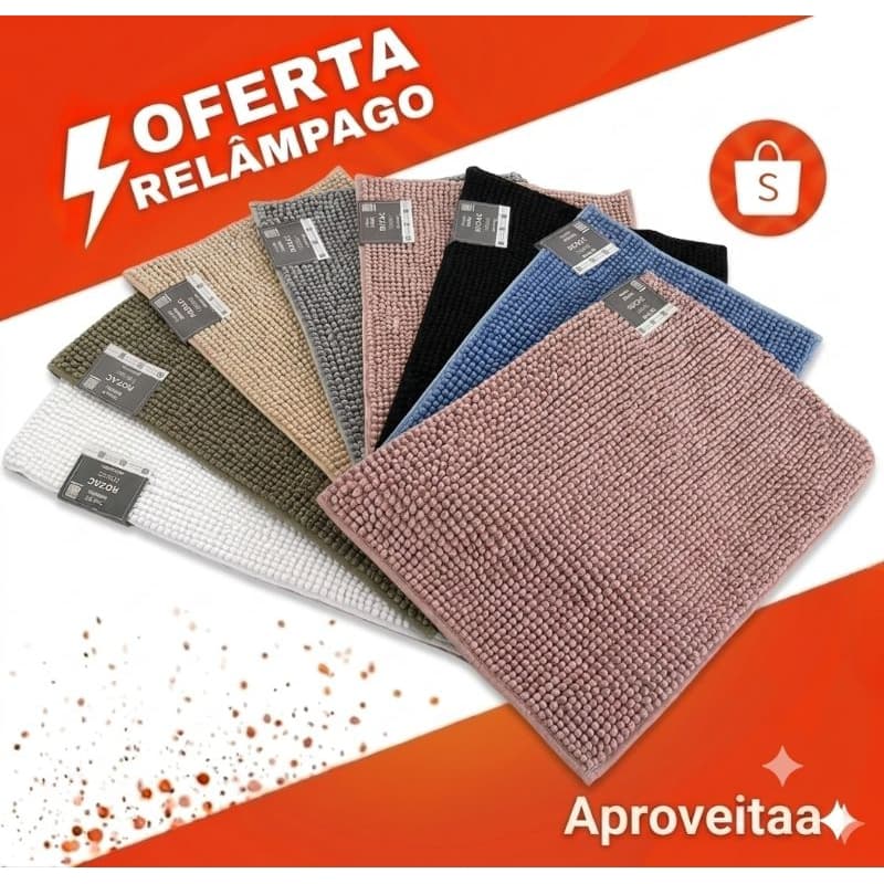 3/2/1 Tapete Bolinha Premium Antiderrapante | Super Macio, Resistente e Fácil de Lavar | Banheiro, Quarto e Cozinha
