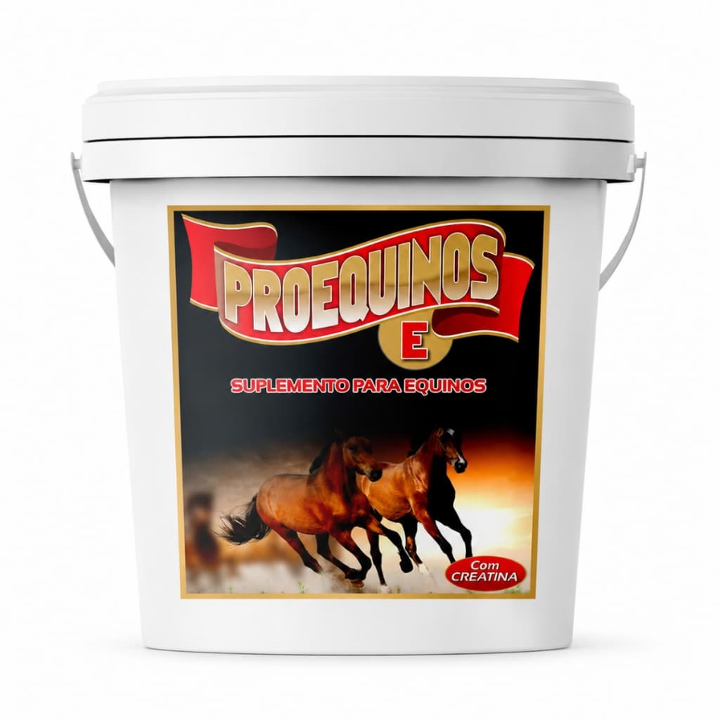 PROEQUINOS-E 2,5kg Suplemento para Cavalos e Equinos com Creatina Vitamina E e Probiótico Agrocave