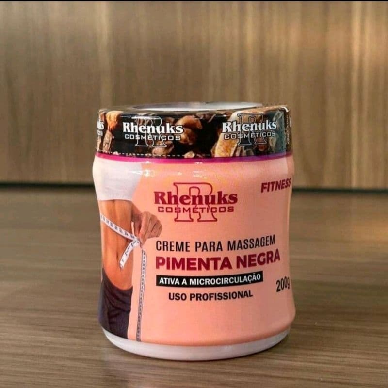 Creme para massagem corporal - Gel redutor - Pimenta negra