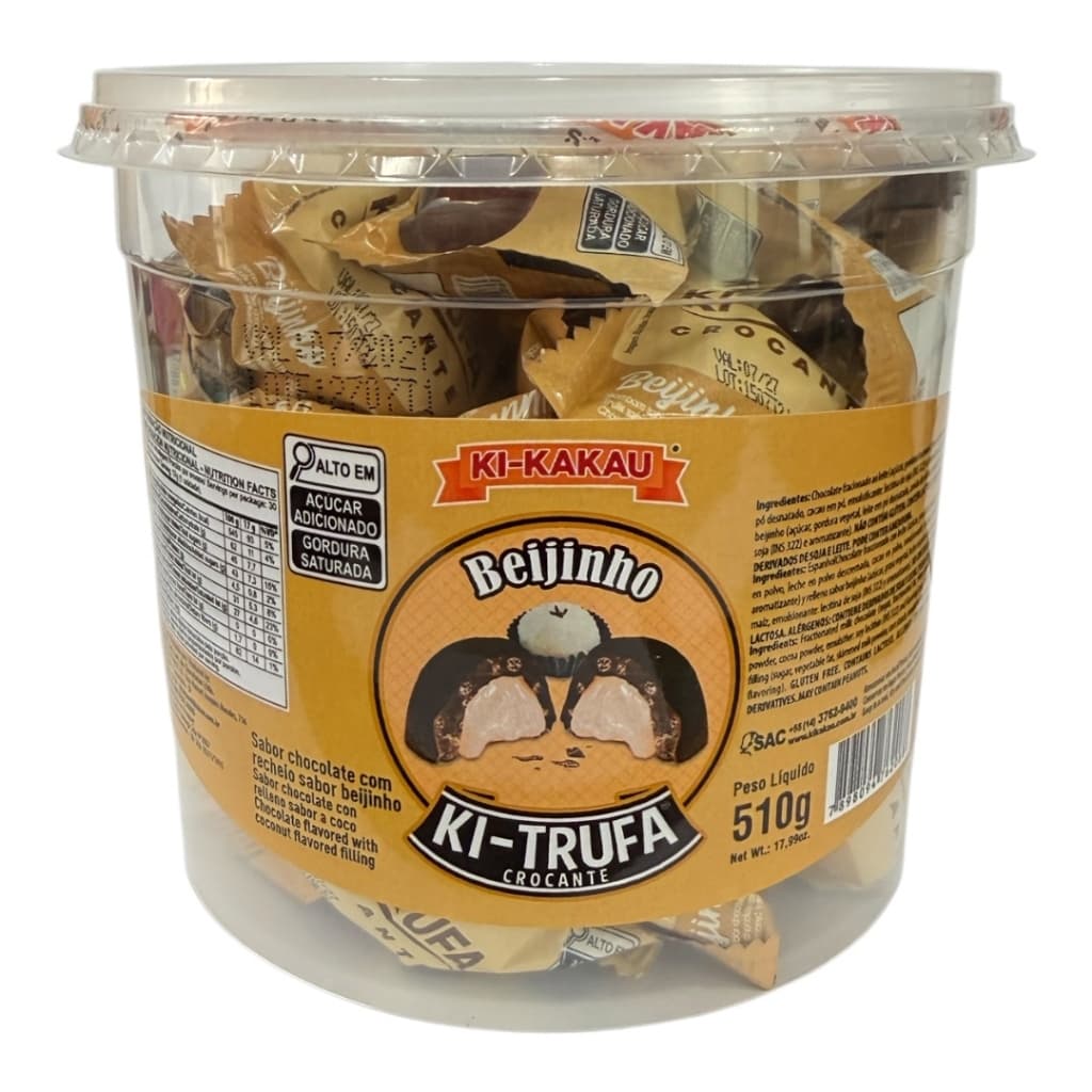 Trufas Chocolate Crocante Pote 510g Kitrufa Kikakau