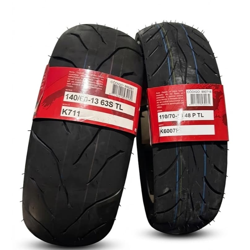 Par Pneu Nmax 160 110/70-13 + 140/60-13 Kenda k6007f + K711 Dianteiro Traseiro