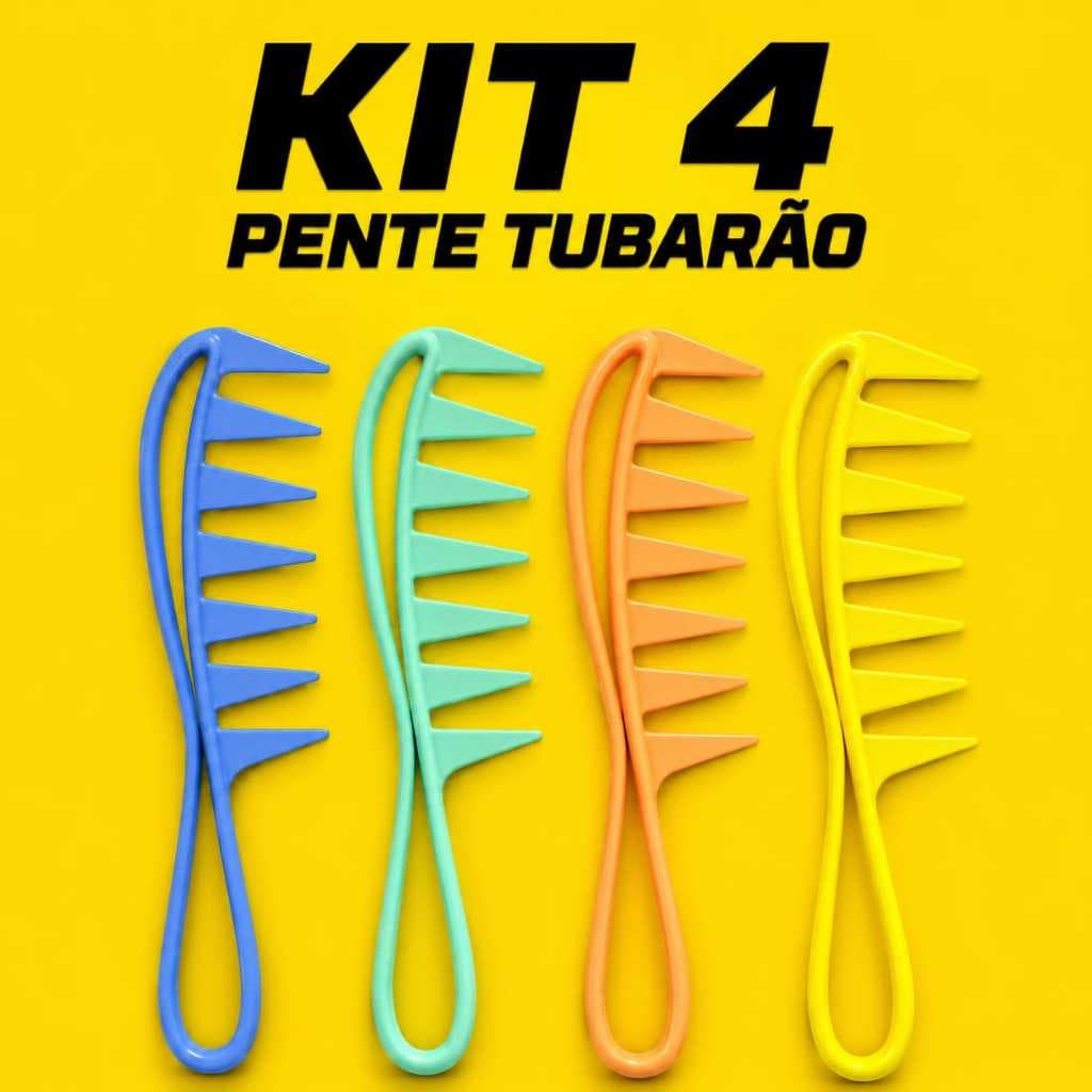 kIT 4 Pentes Tubarão Com Dentes Largos Pinxuan, Pente De Massage