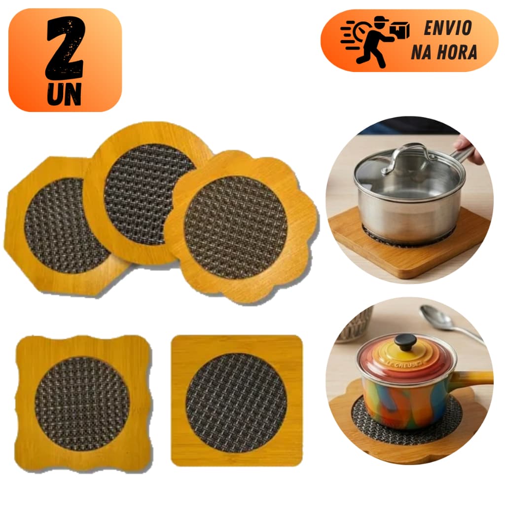 Conjunto Descanso De Panela Mdf Descanso Térmico Para Panelas Suporte De Madeira Cozinha Moderna Decorativa