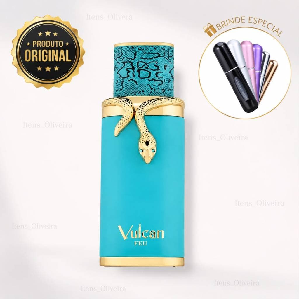 Perfume Árabe French Avenue Vulcan Feu Eau De Parfum 100ml + Brinde Frasco Recarregável de Perfume de Bolsa