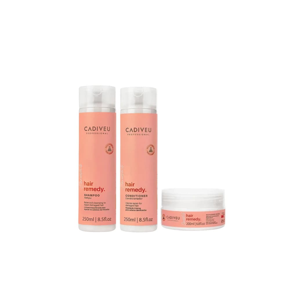 Kit Cadiveu Professional Hair Remedy Reparador (3 Produtos)