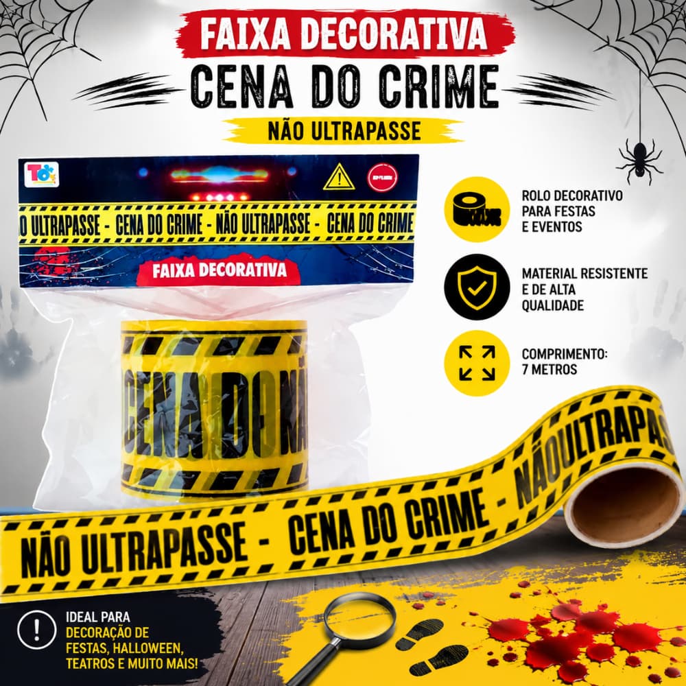 FAIXA DECORATIVA CENA DO CRIME - XIS1135