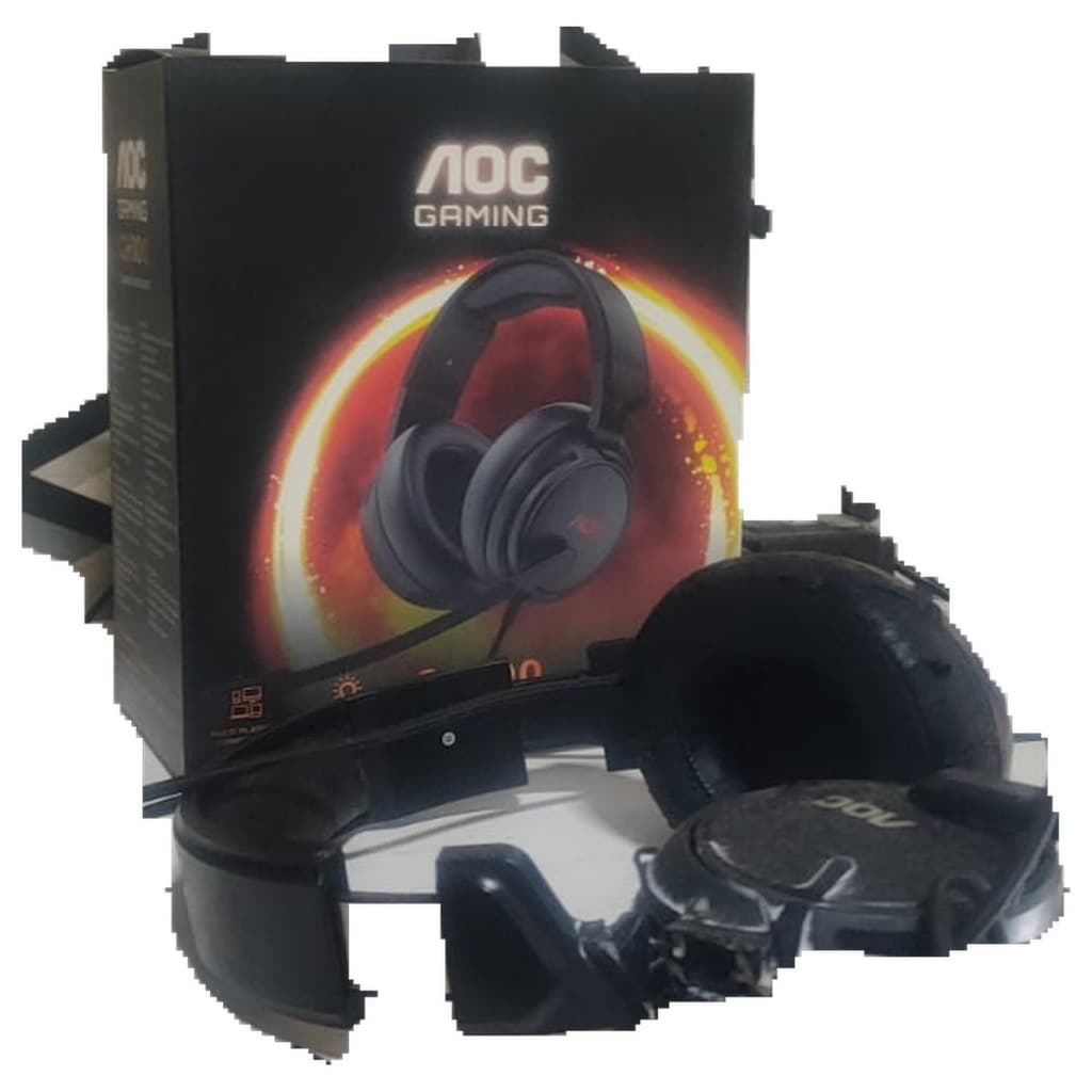 Headset AOC GH100 Preto Usado - Avaria na Estrutura