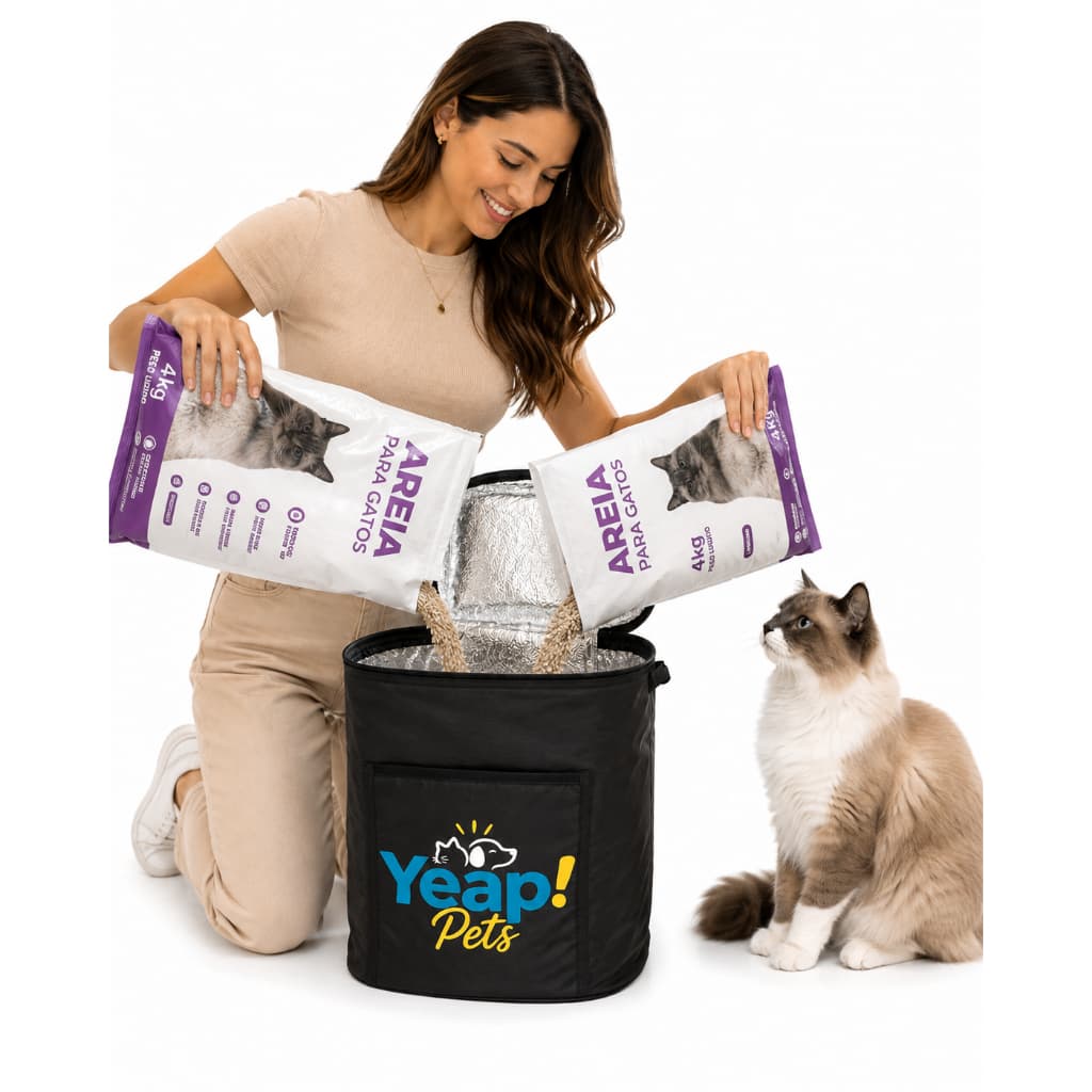Porta Areia De Gato Biodegradável Até 8kgs Térmica Porta Pá