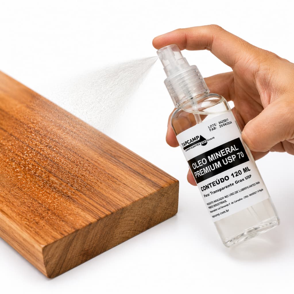 Oleo Mineral Grau Usp para Selar e hidratar Tabua De corte Carne Churrasco 120ml