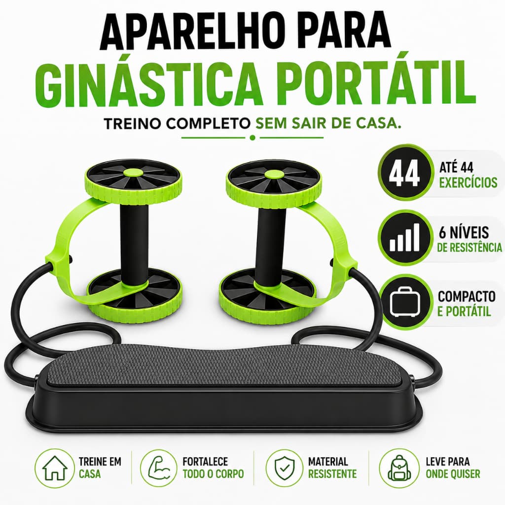 Aparelho Fitness Portatil Exercicios Musculacao Resistente Compacto