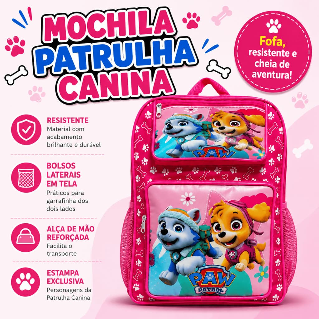 Mochila Infantil Escolar Resistente Meninas e meninos Tamanho Grande