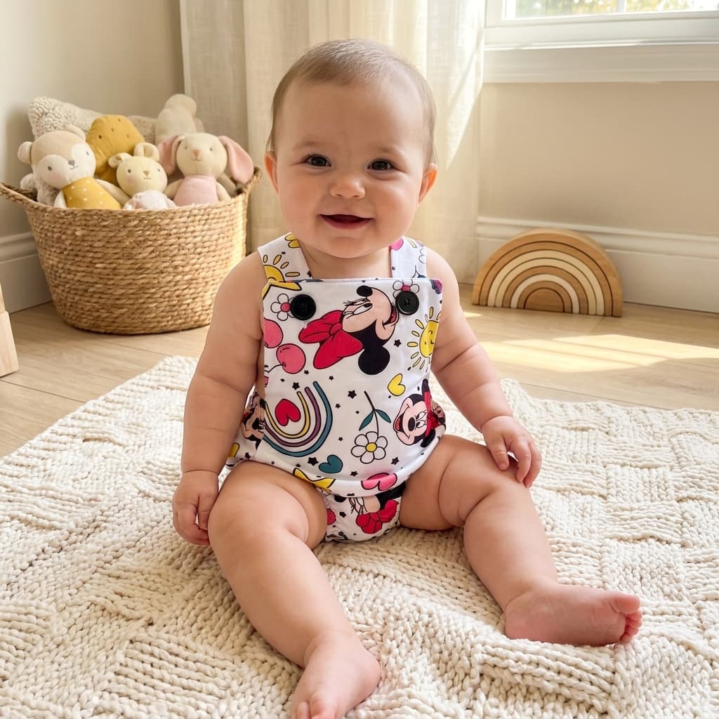 Romper Bebê Roupas de Bebê Tapa Fralda Minnie Bolofofo Menina e Menino