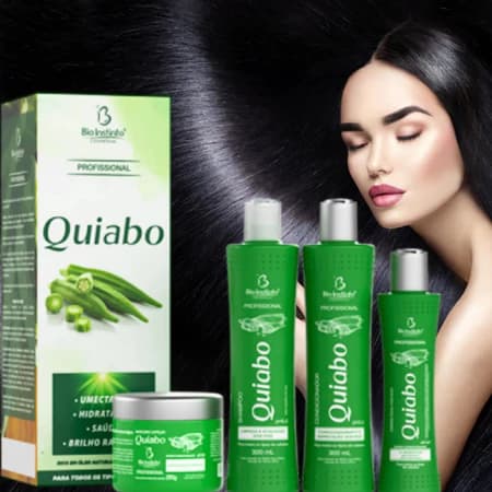 Atacado-Kits Profissional Quiabo Shampoo Condicionador.