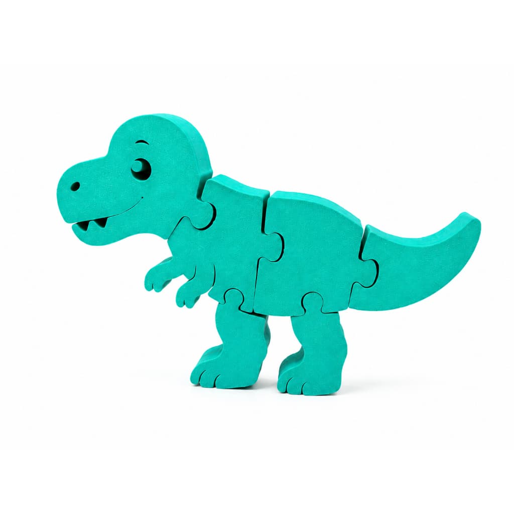 Quebra Cabeça Montessori Dinossauro Tiranossauro Rex | Brinquedo Educativo Infantil +12M Peças Grandes e Robustas
