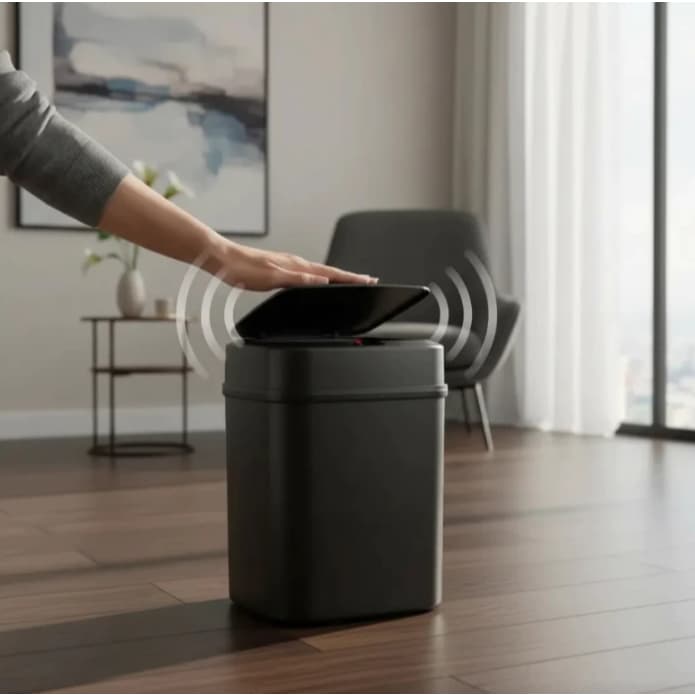 Lixeira Inteligente Com Sensor Automático 16 Litros Moderna Banheiro Cozinha